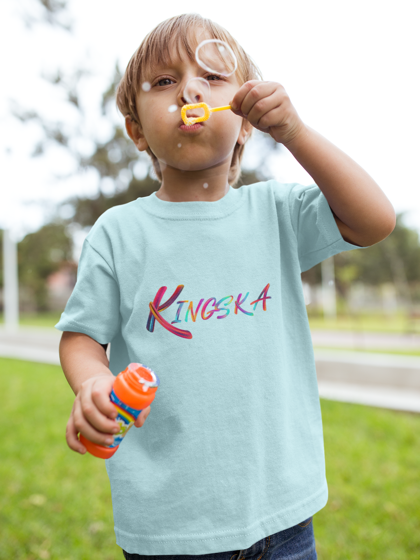 T-shirt dziecięcy niebieski