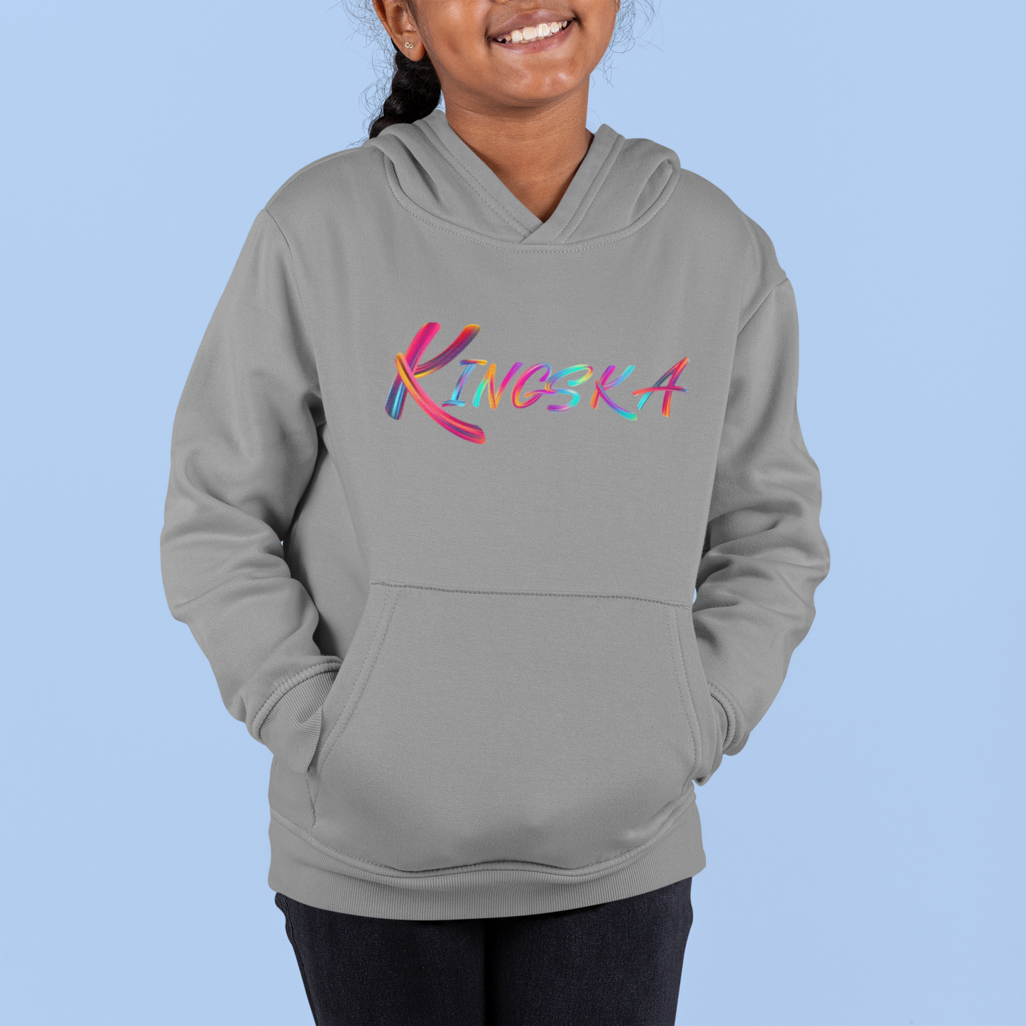 Bluza dziecięca szara logo Kingska