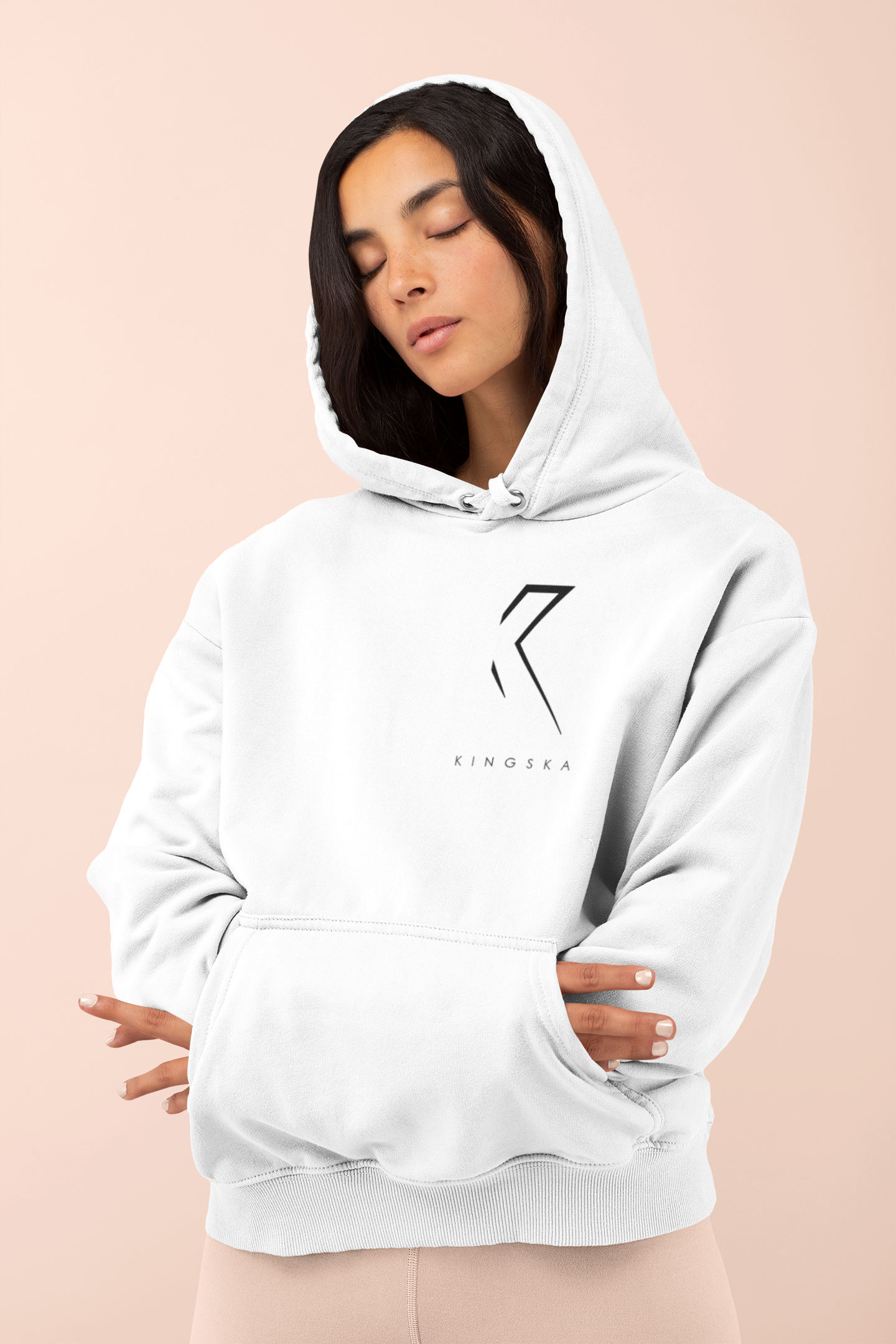 Bluza biała małe logo Kingska