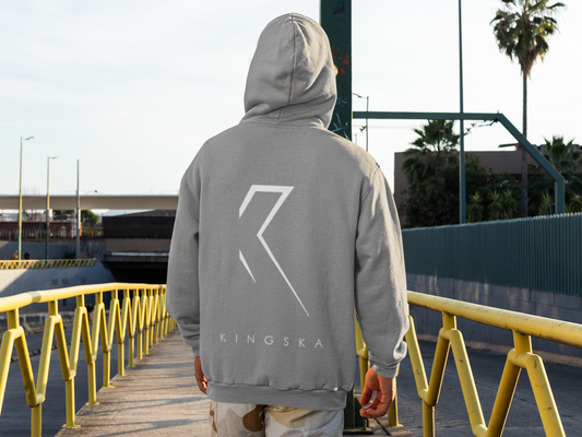 Bluza  szara logo na plecach Kingska unisex
