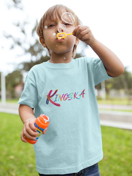 T-shirt dziecięcy niebieski