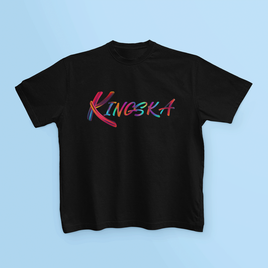 T-shirt dziecięcy czarny Kingska