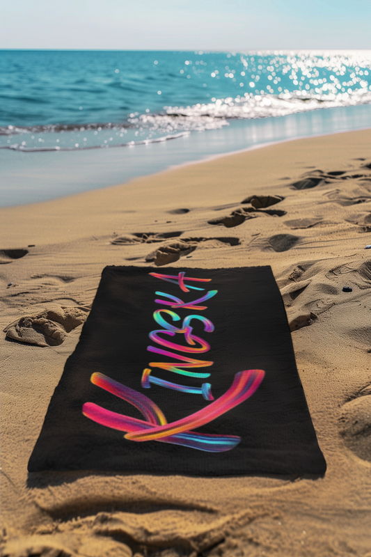 Ręcznik plażowy 70*150 cm czarny Kingska