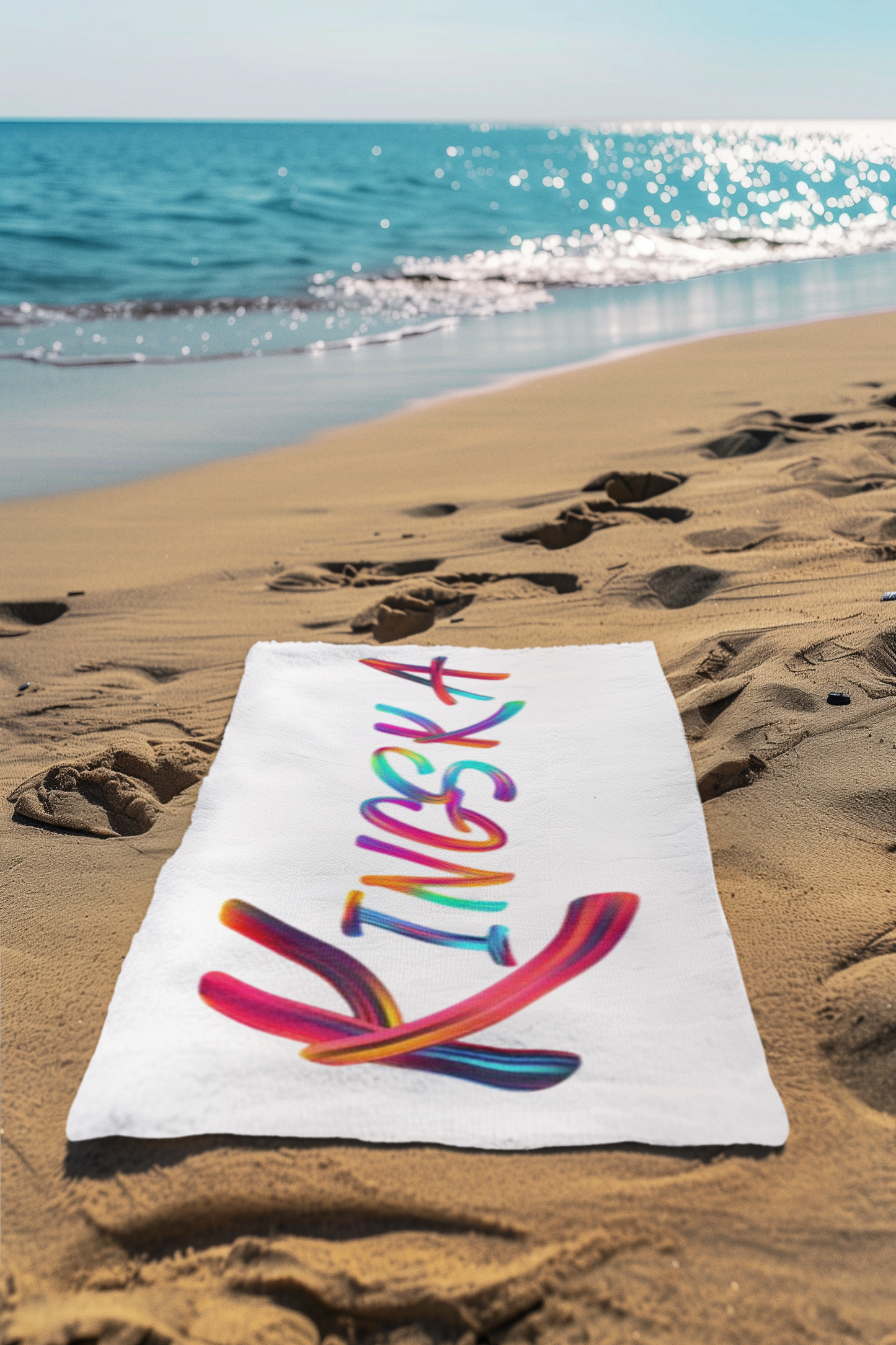 Ręcznik plażowy 70*150 biały Kingska
