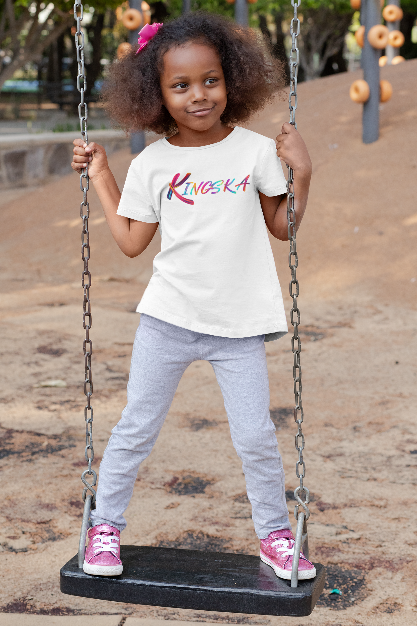T-shirt dziecięcy biały Kingska